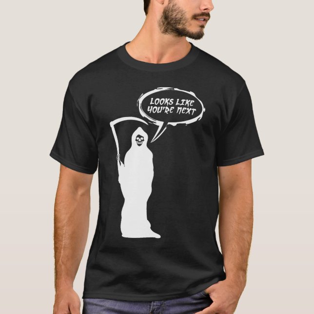 T-Shirt Escuro da Grim Reaper (Frente)