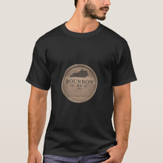 T-shirt escuro de Bourbon.KY