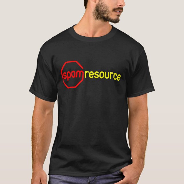 T-Shirt Escuro de Recurso de Spam (Frente)