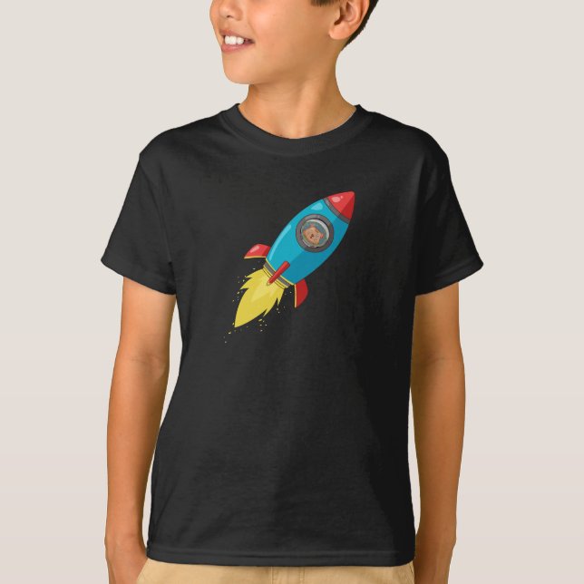 T-shirt escuro de Tabitha Fink Rocket (Frente)