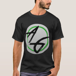 T-shirt escuro do logotipo do jogo do VÉRTICE