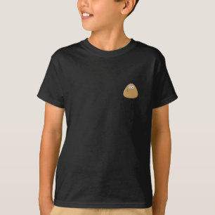 T-shirt escuro dos miúdos com ícone de Pou