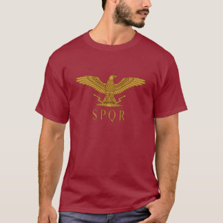 T-shirt escuro Dourado de SPQR Eagle
