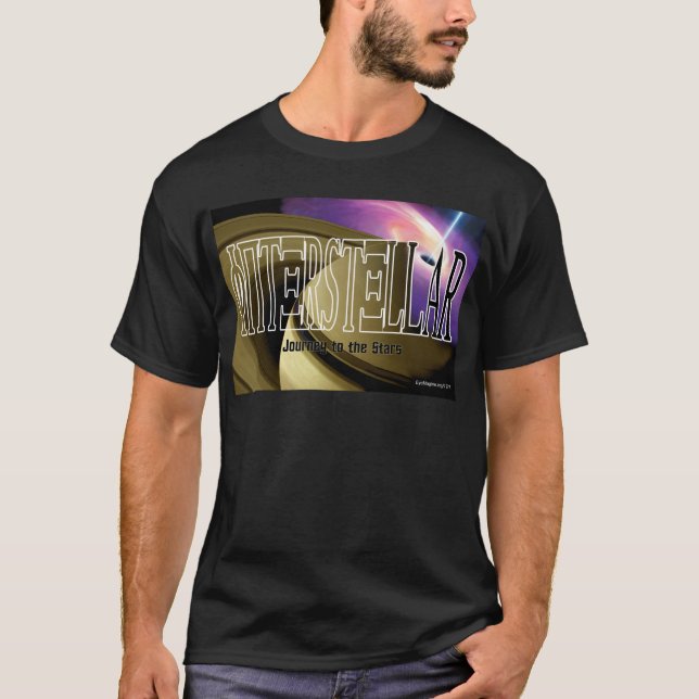 T-Shirt Escuro Interestelar em Viagem (Frente)