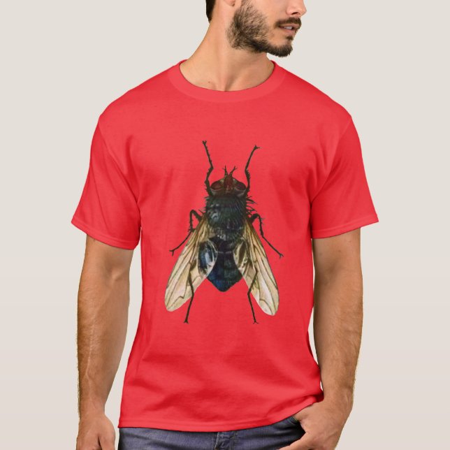 T-shirt escuro ou leve da mosca da casa (Frente)