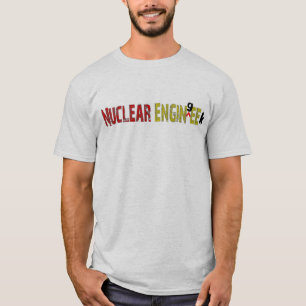 T-shirt escuros nucleares do engenheiro