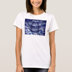 T-shirt Esfera 3D da nuvem de Abstrato