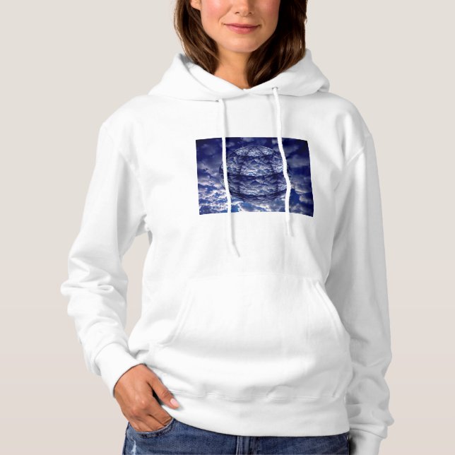 T-shirt Esfera 3D de nuvem abstrata (Frente)