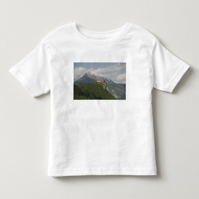 T-shirt ESLOVÊNIA, GORENJSKA, Bled: Castelo de Bled & 2 (Frente)