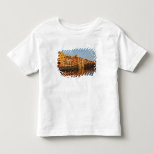 T-shirt Espanha. Catalunha. Gerona. Casas no Onyar