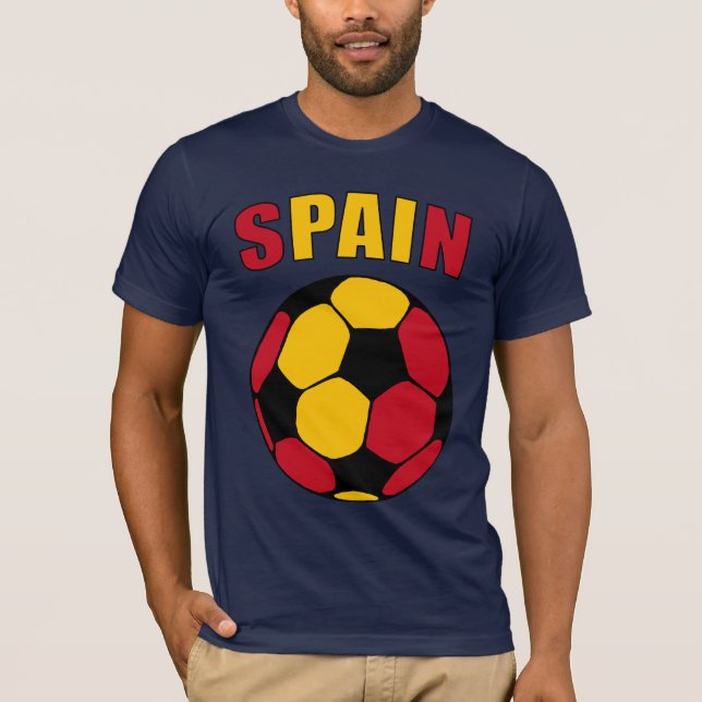 T-shirt Espanha Footy (escuro) (Frente)