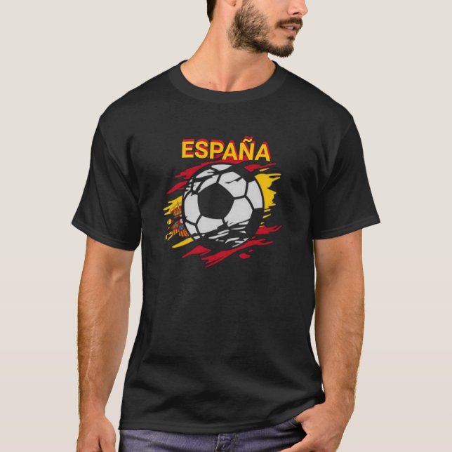 T-shirt Espanha preta. 06 (Frente)