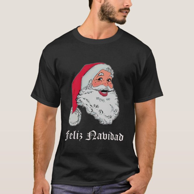 T-shirt espanhol da obscuridade do papai noel (Frente)