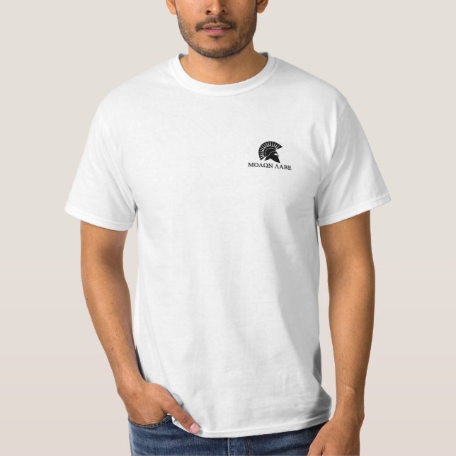 T-shirt espartano de Molon Labe (Frente)