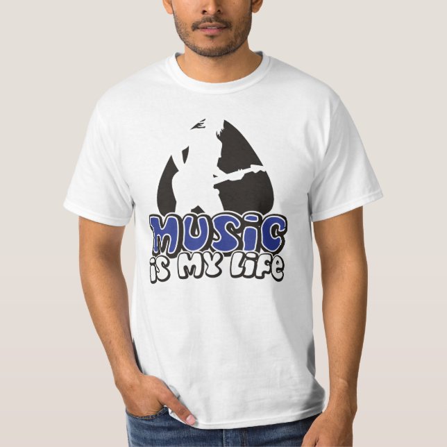 T-shirt Espectro Guitarista - Música É Minha Vida (Frente)