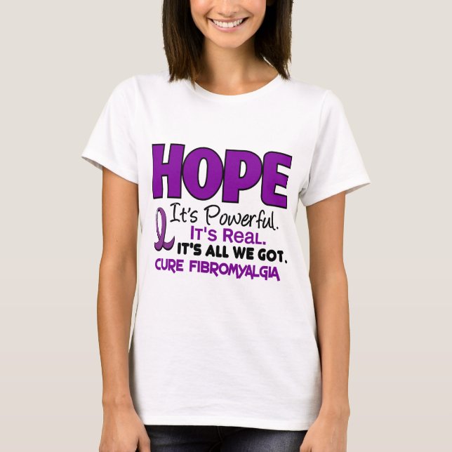 T-shirt ESPERANÇA 1 da fibromialgia (Frente)