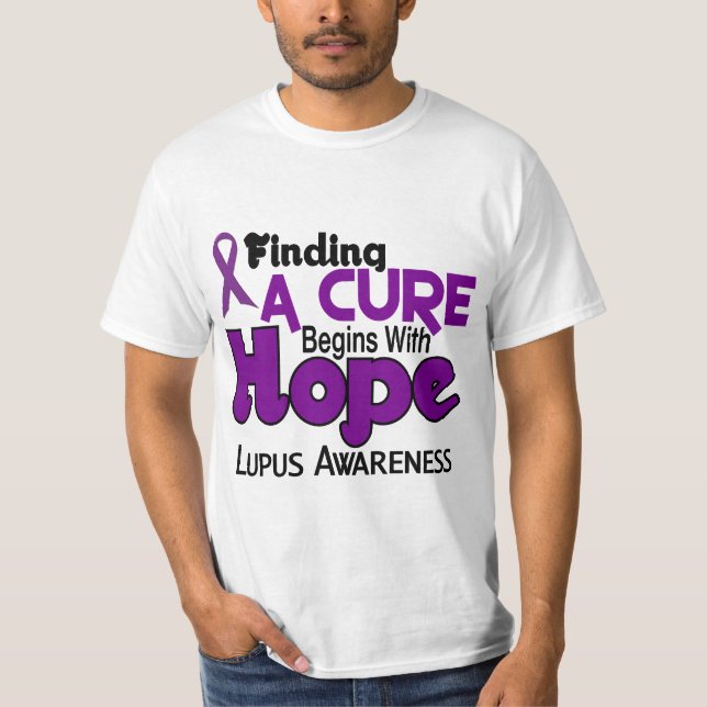 T-shirt ESPERANÇA 5 do lúpus (Frente)
