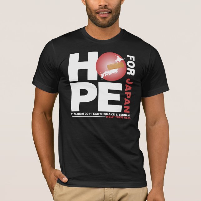 T-SHIRT ESPERANÇA PARA JAPÃO - AJUDE-OS A CURAR (A (Frente)