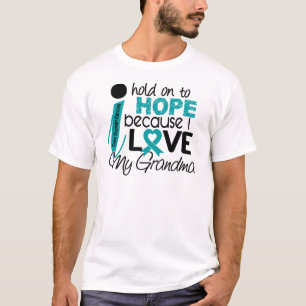 T-shirt Esperança para meu câncer de ovário da avó