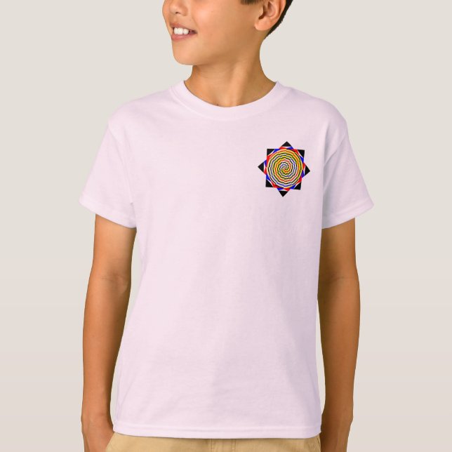 T-shirt Espirais amarelos de Kenneth Yoncich (Frente)