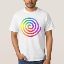 T-shirt espiral do arco-íris