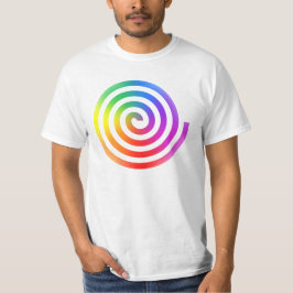 T-shirt espiral do arco-íris