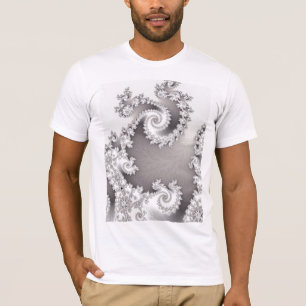 T-shirt espiral dobro de prata