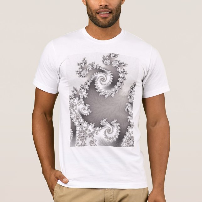 T-shirt espiral dobro de prata (Frente)