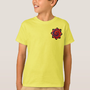 T-shirt Espiral Red & Blue Counter de Kenneth Yoncich