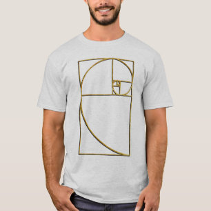 T-shirt Espiral sagrado de Fibonacci da relação dourada
