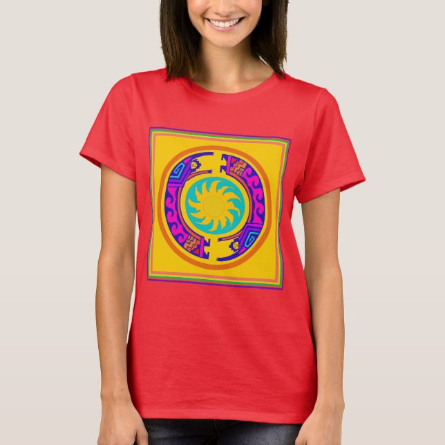 T-shirt Espíritos do Arco-Íris Nativo Americano (Frente)