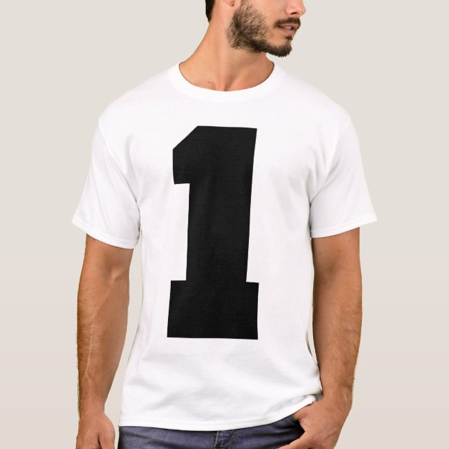 T-shirt Esporte do número 1 (Frente)