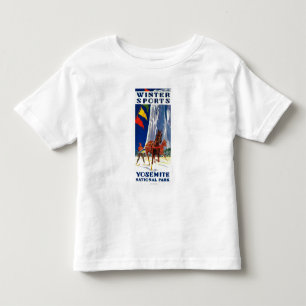 T-shirt Esportes de inverno em Yosemite PosterYosemite, CA