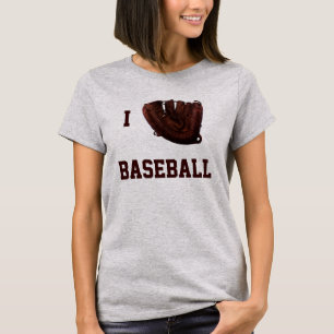T-shirt Esportes De Vintage, Eu Amo Basebol, Eu Amo Basebo
