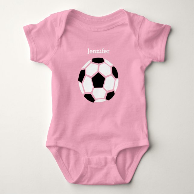 T-shirt Esportes para bebês personalizados da Bola de Fute (Frente)