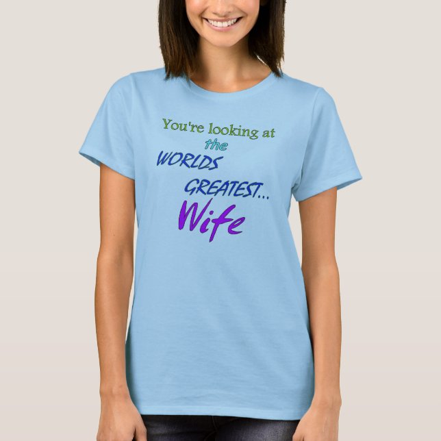 T-shirt Esposa Maior do Mundo (Frente)