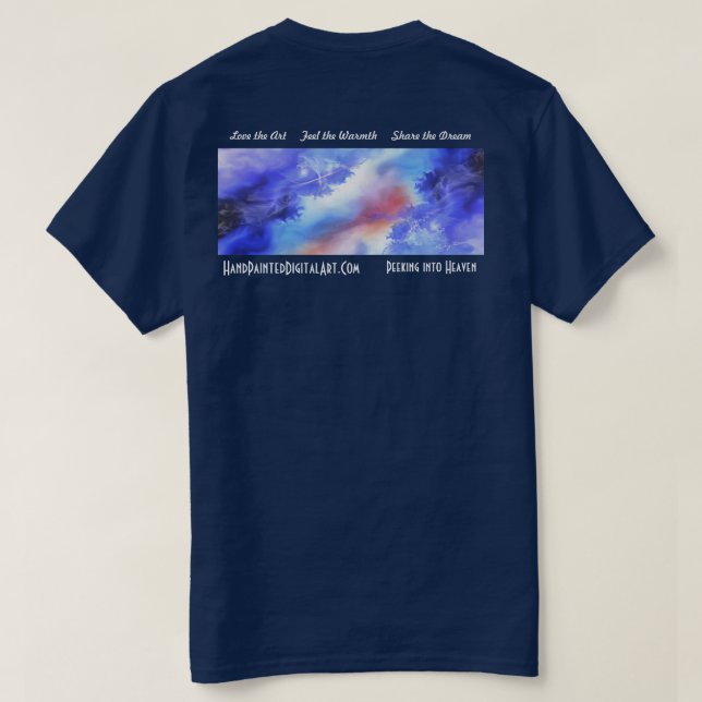 T-shirt Espreitar no céu (Verso do Design)