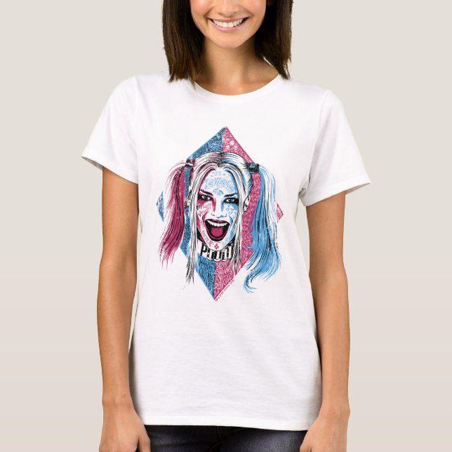 T-shirt Esquadrão Suicida | Harley Laugh (Frente)