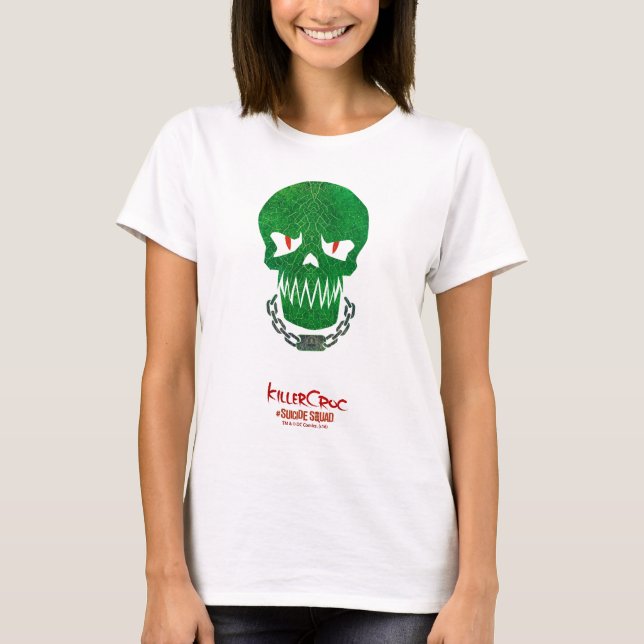 T-shirt Esquadrão Suicida | Ícone da cabeça da Killer Croc (Frente)