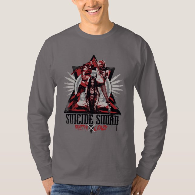T-shirt Esquadrão Suicida | Raparigas Bonito Loucas (Frente)