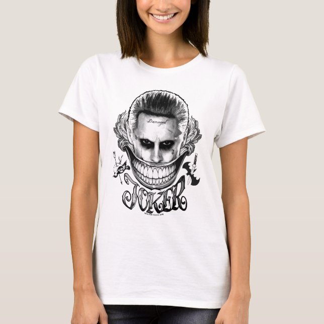 T-shirt Esquadrão Suicida | Sorriso de Joker 2 (Frente)