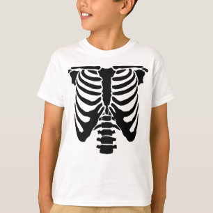 T-shirt ESQUELETO - caixa torácica e corda espinal