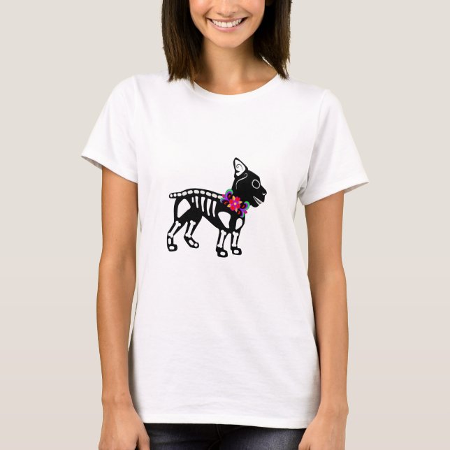 T-shirt Esqueleto de Boston Terrier (Frente)