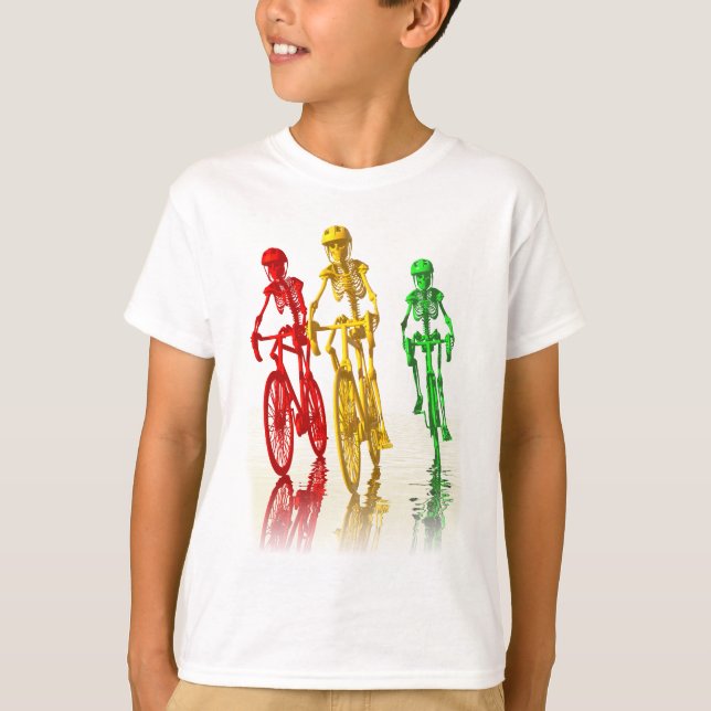 T-shirt Esqueletos em bicicletas (Frente)