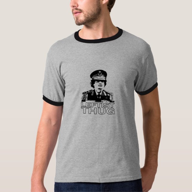 T-shirt esquerdista do vândalo de Gaddafi (Frente)
