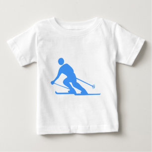 T-shirt Esqui - Azul bebê