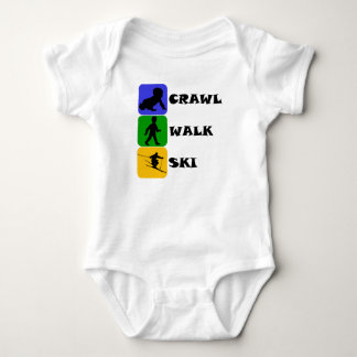 T-shirt Esqui da caminhada do rastejamento