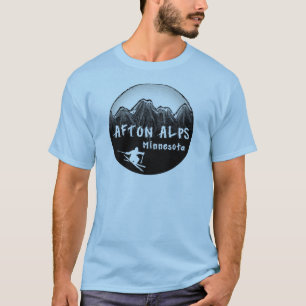 T-shirt Esquiador de Minnesota dos cumes de Afton