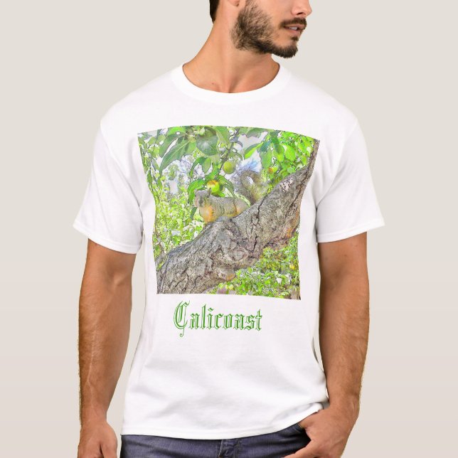 T-shirt Esquilo amigável da vizinhança (Frente)