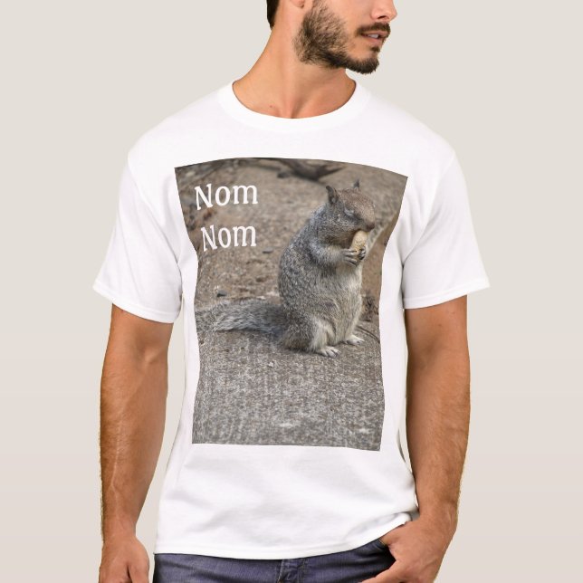 T-shirt Esquilo com amendoim Nom Nom (Frente)